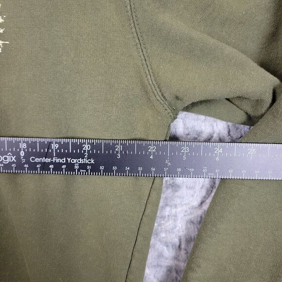 America Lumber Hoodie Mens Large Army Green Patriotic Employee Full Zip - Picture 5 of 8